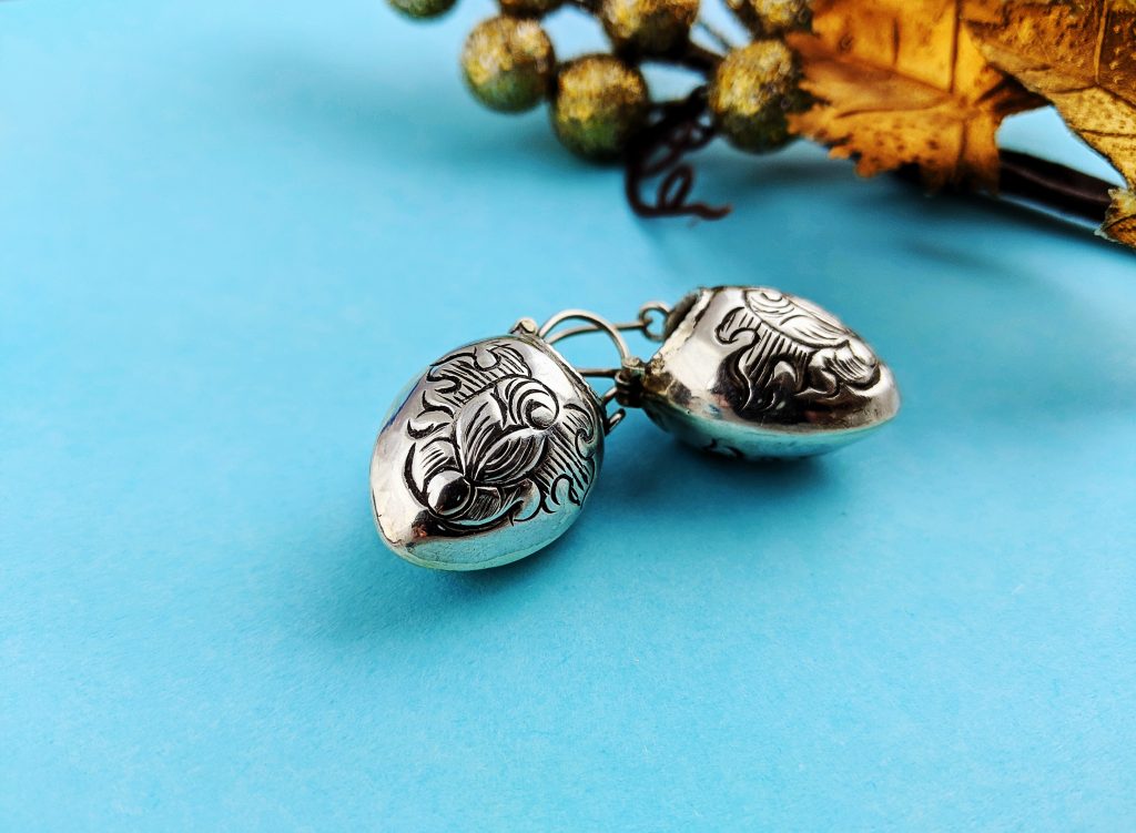 Sterling Silver Lotus Earrings