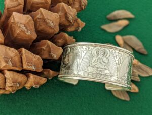 Buddha Incised Wide Cuff